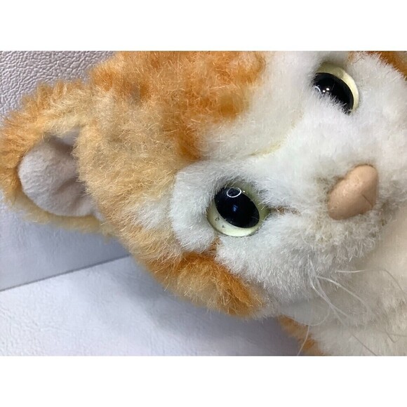 Vintage 1991 Takara Purr-fect Orange Tabby Kitten Cat Plush Stuffed Animal 12" - Picture 3 of 7